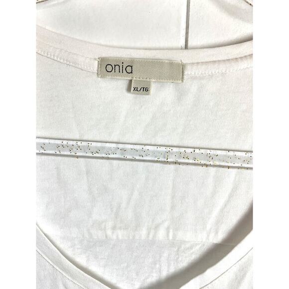 Onia NWT Men's Joey Vee Neck T Shirt White Size XL - Picture 5 of 8